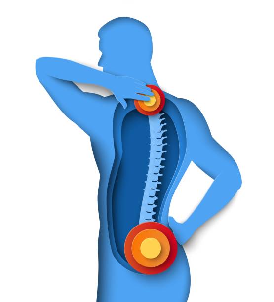 Patient hält sich den Nacken wegen Kopfschmerzen